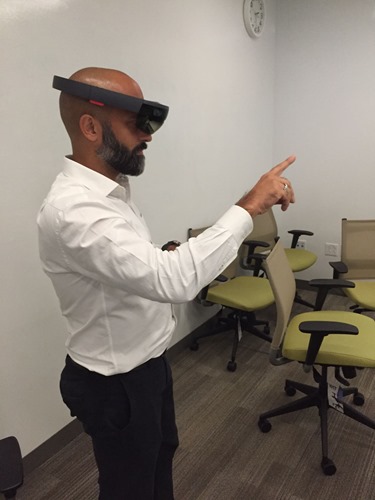Demoing HoloLens to customers on Friday in Boston
