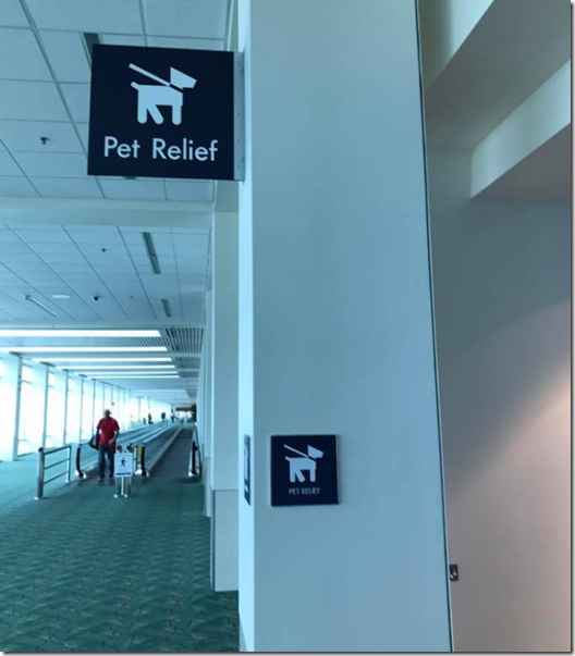 PDX: Pet Relief Room Sign