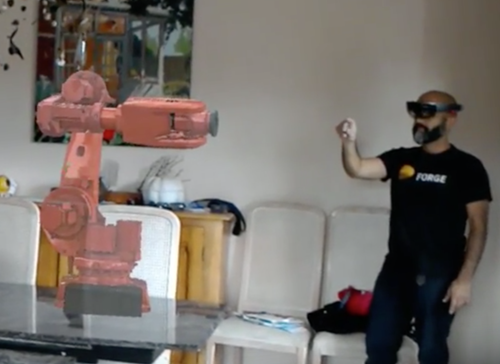 Manipulating a robot in mixed reality