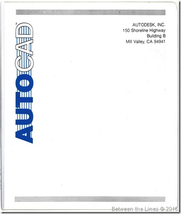 AutoCAD 86 version 1.40 manual cover circa February 1984