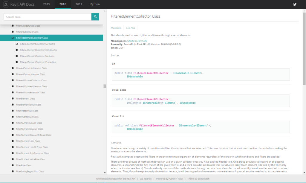 Revit API Docs, October 2016