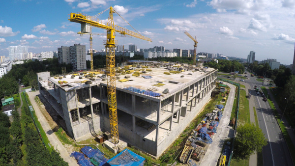 Construction site in the city