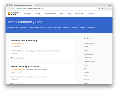 The Forge developer blog