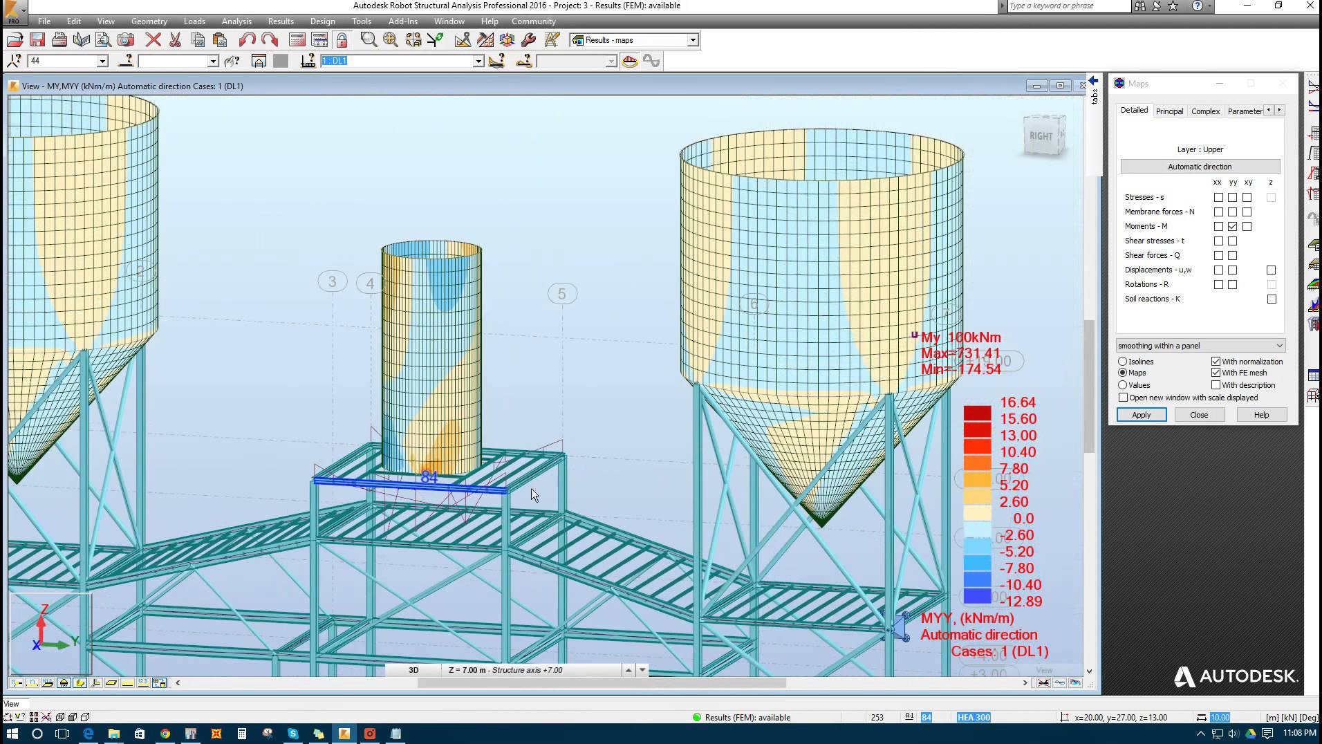 Analysis Shell in Autodesk Robot Structural Analysis Pro 2016 Revit