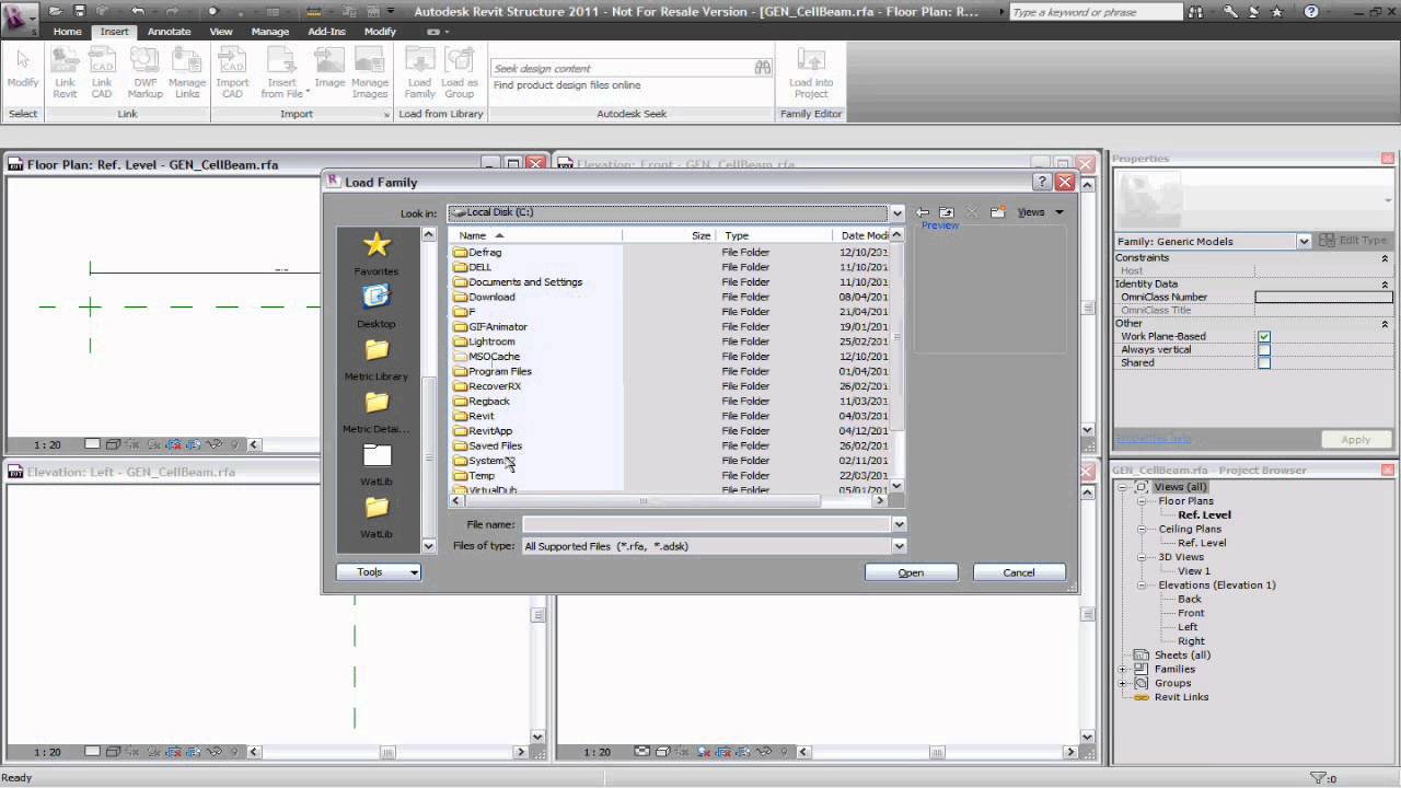 Create a Cellular Beam Family A Method Part 4 Generic Model Steel