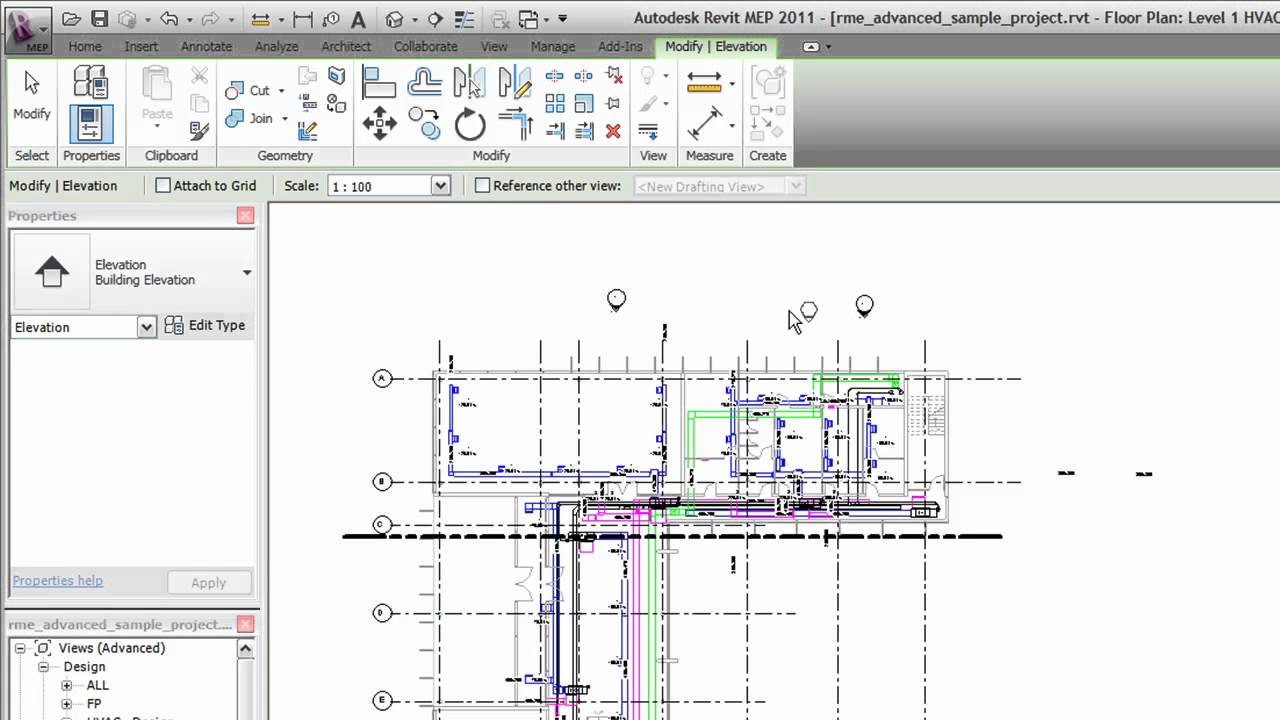 how to add elevation views in revit