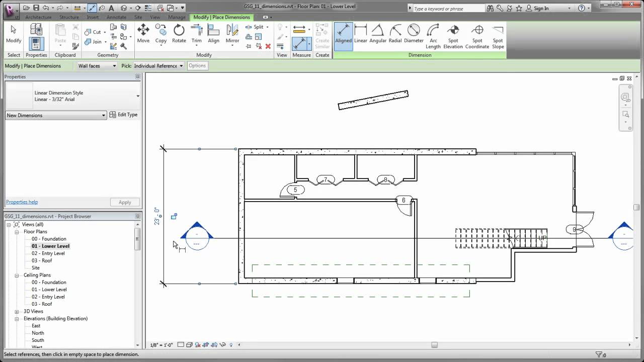 Revit lt getting started adding dimensions revit news