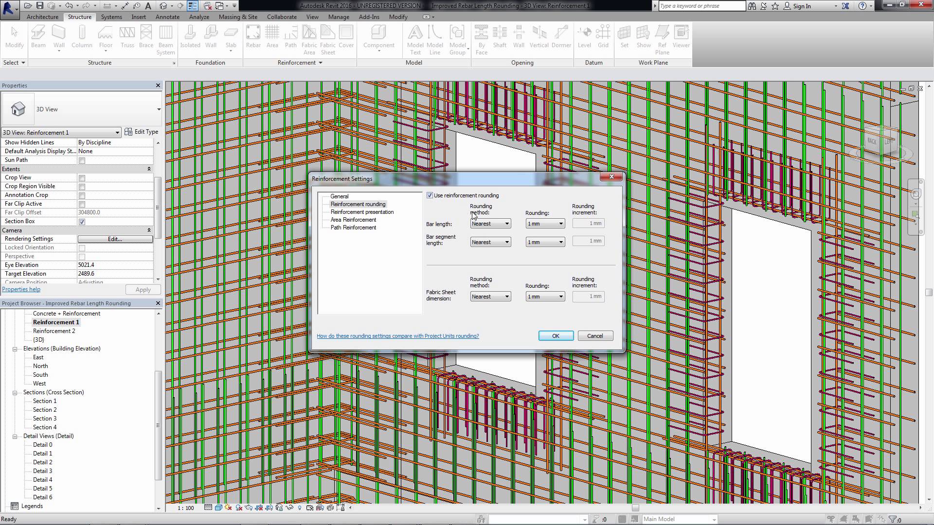 Revit 2016 Improved Rebar Length Rounding Revit news
