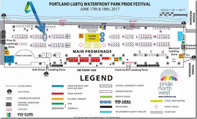 Porland Pride 2017 Map