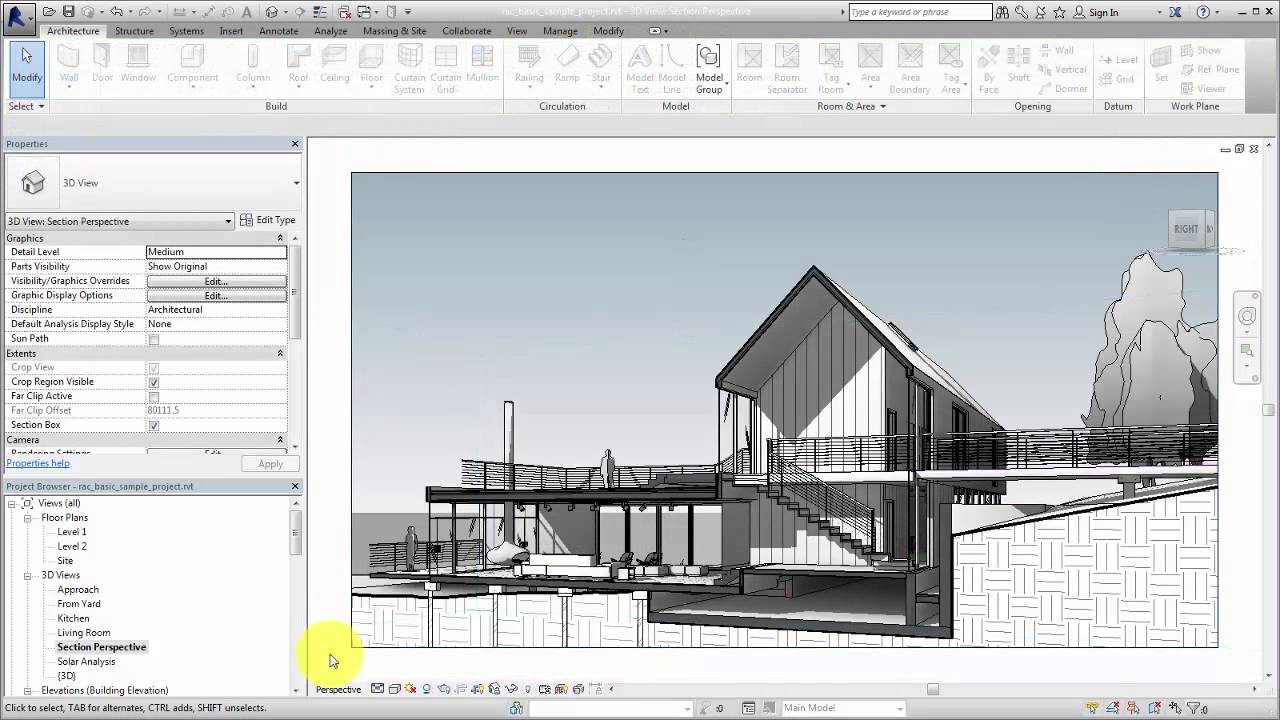 how to use section box in revit