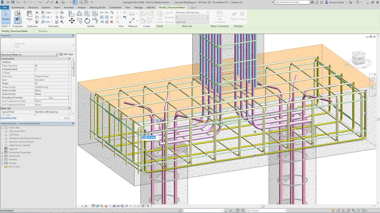 Revit 2018 New Feature Graphical Rebar Constraints in 3D Views