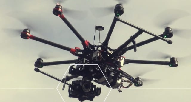 Figure 2. A camera on a drone can take a lot of video, all of which can be uploaded to the Smartvid.io platform where AI can apply “smart labels” to detect construction-related objects. (Image courtesy of Smartvid.io.)