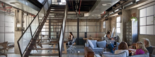 SOSA’s hip workplace for construction-oriented tech startups in Tel Aviv, Israel.