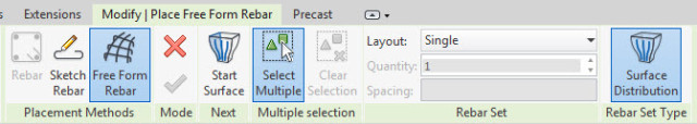 Place Free Form Rebar - Revit 2018.1