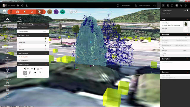 Users can now extract linear features from point clouds in the latest upgrade of Infraworks. (Image courtesy of Youtube.)