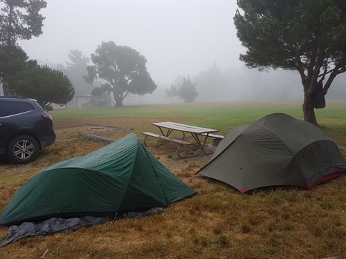 Our campsite in Monterey