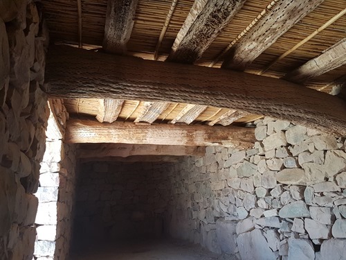 Inside one of the Pucara's buildings