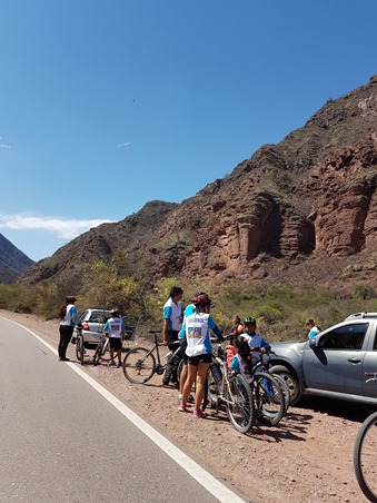 Pilgrims on bikes