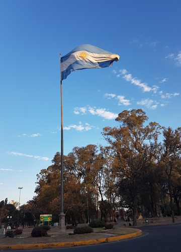 Argentinian flag in Cordoba