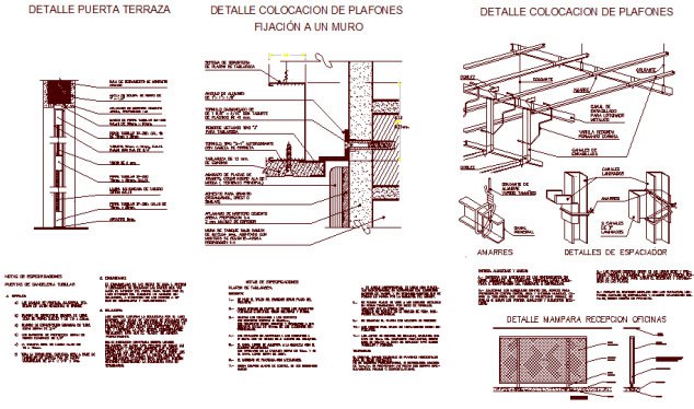 Download Construction Details Of Ceiling Available In Dwg Format