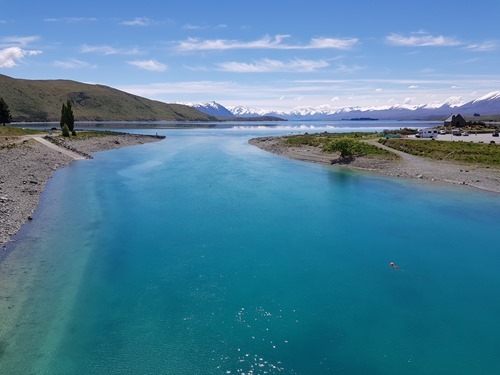 A river feeding Lake Tekapo