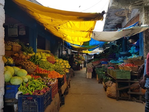 The vegetable market