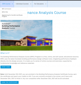 Final Opportunity to Earn a Building Performance Analysis Certificate, and Where is the BPAC Content Now?