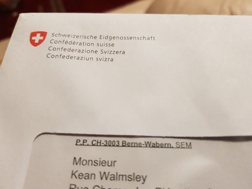 My Swiss letter