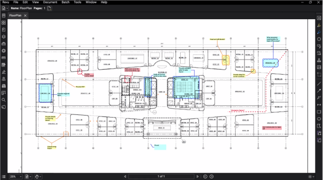 A project open in Revu 2018. (Image courtesy of Bluebeam, Inc.)