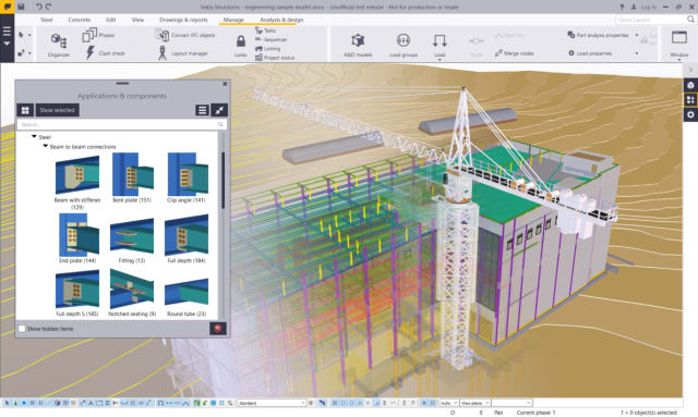 Tekla Structures 2018 has been updated for greater speed and efficiency. (Image courtesy of Trimble.)