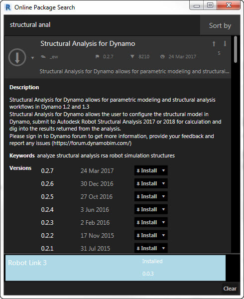 Structural Analysis for Dynamo Package