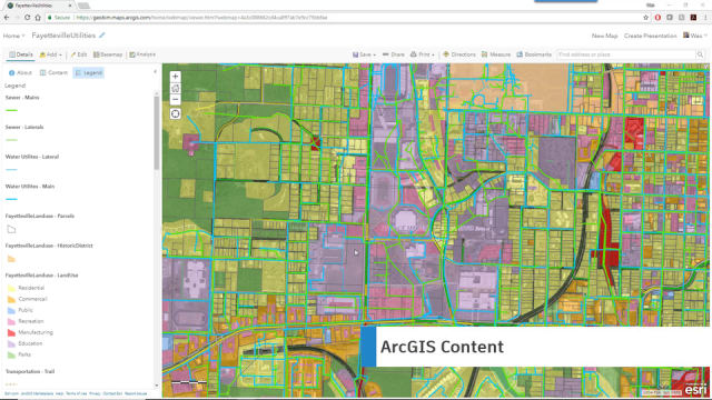 A model in Esri’s ArcGIS. The new Autodesk Connector lets Autodesk users import data directly from ArcGIS. (Image courtesy of Autodesk.)