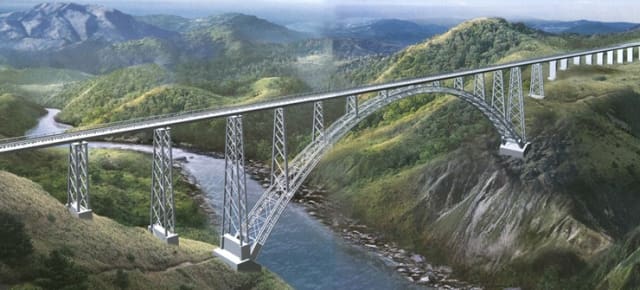 A 3D model of the completed Chenab Bridge. (Image courtesy of Vienna Consulting Engineers.)