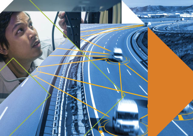 Costain is helping Highways England develop a 5G-connected road that will eventually connect cars to each other and to roadside “units.”(Image courtesy of Costain.)