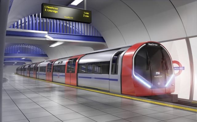 Transport for London’s new Piccadilly trains are pictured here in a model. TFL determined the best design for the new trains using models of all of the line’s platforms. (Image courtesy of TFL.)