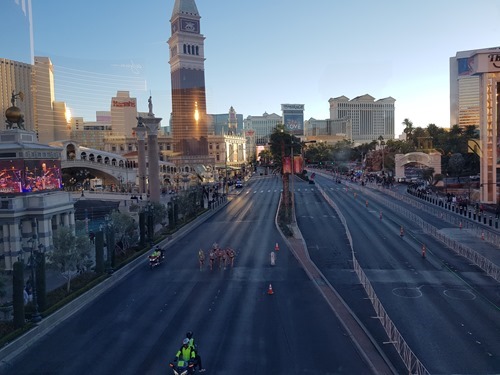 Runners at the end of the Rock N Roll Marathon