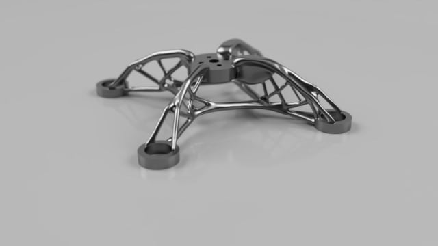 A “steel spider” connector, one of the first prototypes made with a portable 3D printing robotics set. (Image courtesy of Autodesk.)