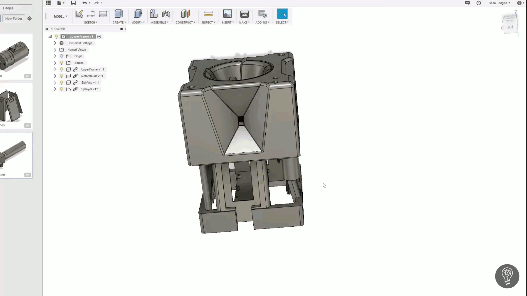 Glitter bomb design in Fusion 360