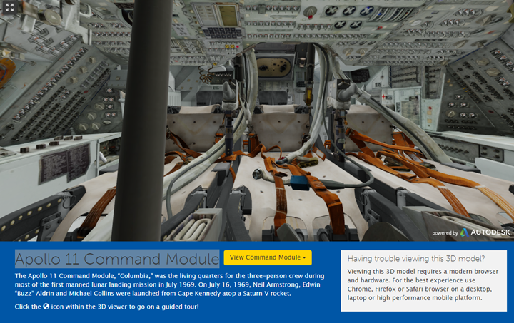 Apollo 11 Command Module in 3D