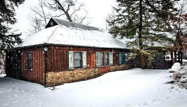 Toboggan Lodge, a building on the campus of Cornell University where researchers tested a new approach to heating and cooling houses. (Image courtesy of Jason Koski/Cornell University.)