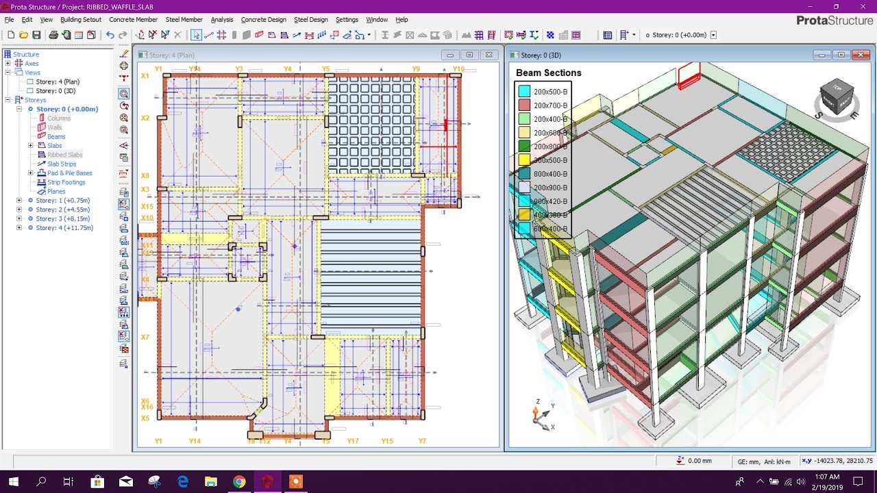 RIBBED SLAB & WAFFLE SLAB DESIGN IN PROTA STRUCTURE Revit news