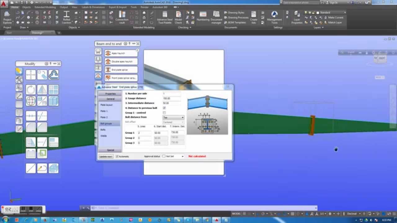 How to Create Joint connection between two Tapered beams in Autodesk