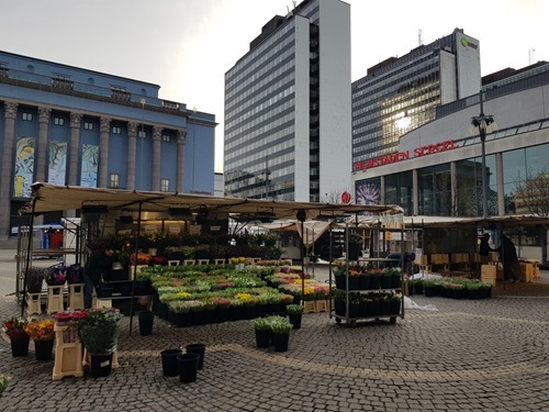 The view across the square from the Haymarket