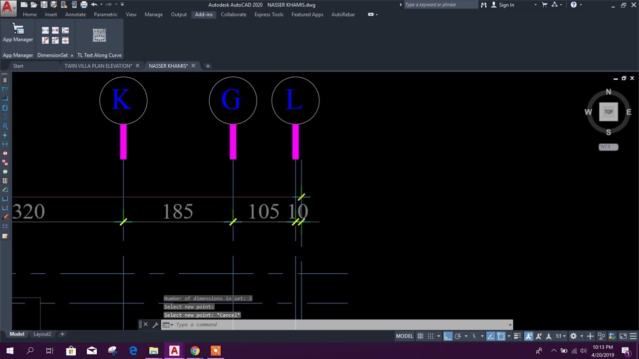 reverse curve autocad 2019