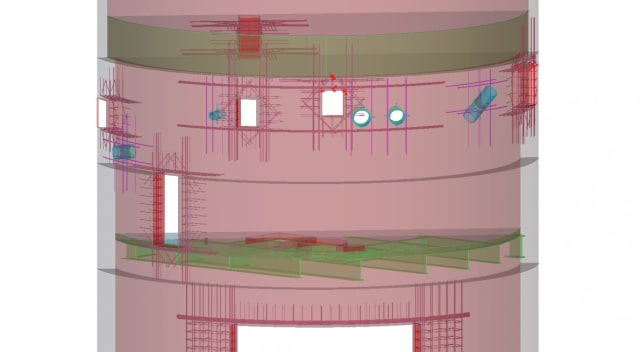 Barton Marlow uses Tekla Structures to meticulously preplan the steel and concrete work that goes into a project’s foundation before getting to the construction site. (Image courtesy of Barton Marlow.)