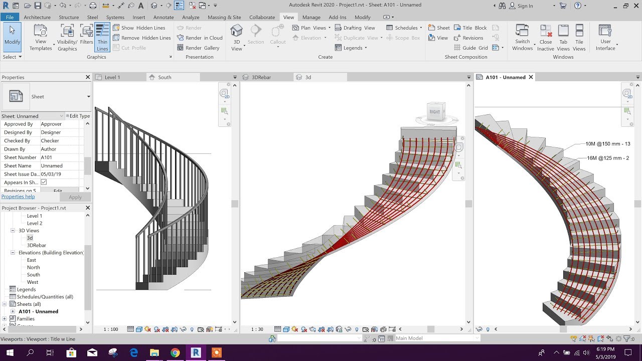 Free Form Rebar Generation for Circular Stair in Revit Revit news
