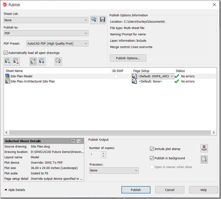 Publishing in TrueView 2020