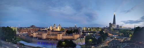 View from the citizenM over the Tower of London