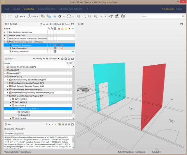 A better connection between Solibri and ArchiCAD will let users more easily look at issues across the two platforms. (Image courtesy of Solibri