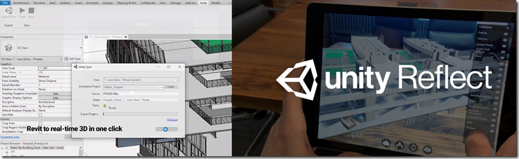 Unity Reflect - Revit to Unity in one click